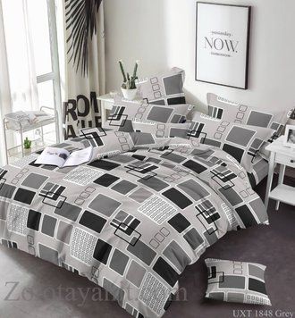 Комплект постільної білизни UTX 1848 Grey BG-537 фото