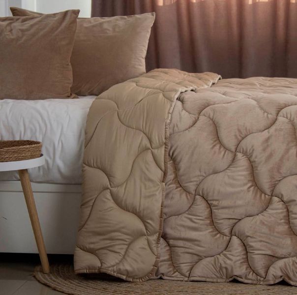 Одеяло Velour Полуторное - Бежевый Velour-4 фото